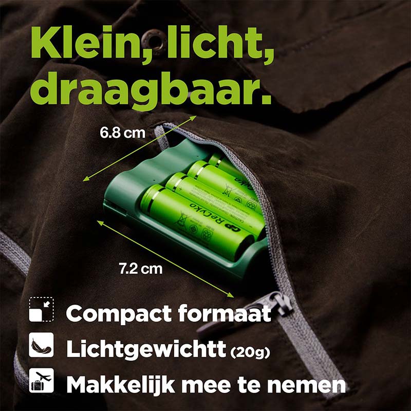 USB batterijlader + 4 x AA-batterijen 2100mAh NiMH - Image 5